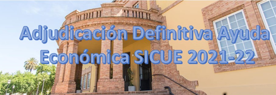 Publicación Adjudicación Definitiva Ayuda Económica SICUE 2021-22