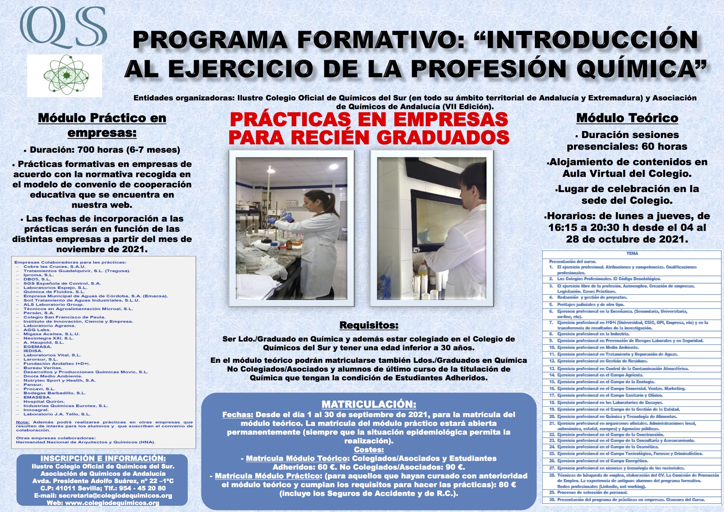 Cartel programa formativo