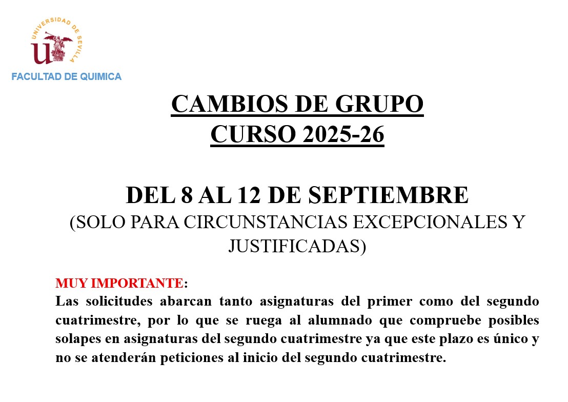 CAMBIOS DE GRUPO  CURSO 2025-26