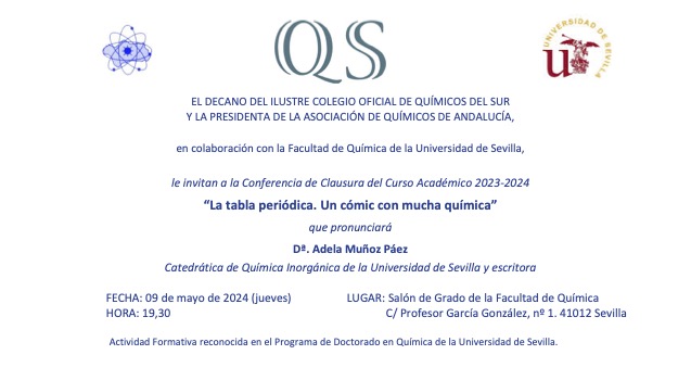 Invitación Conferencia Colegio Químicos