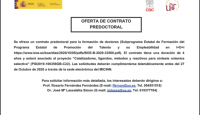 OFERTA CONTRATO PREDOCTORAL