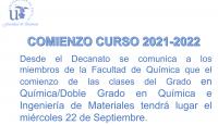 COMIENZO CURSO 2021-2022