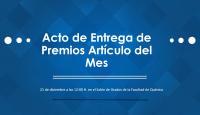 Premios y menciones a los mejores artículos del mes y del año