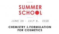 ESCOM Summer school 2022  "Chemistry and formulation for cosmetics"