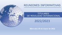 Reunión informativa para titulares de Movilidad Internacional 2022-23