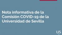 Nota informativa de la Comisión COVID de laUniversidad de Sevilla ante el inicio del curso académico 2022/2023