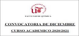 CONVOCATORIA DE DICIEMBRE CURSO ACADÉMICO 2020/2021